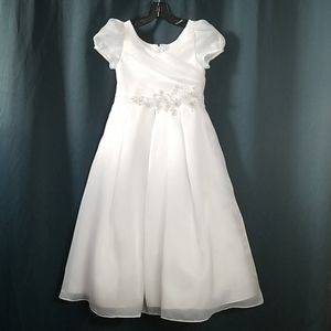 NWT Girls White Fairy Tale Weddings Dress Size 8
